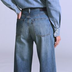 Women's Drop Barrel Jeans — Hinny Made in Japan - Medium Wash 3