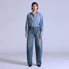 Women's Drop Barrel Jeans — Hinny Made in Japan - Medium Wash 6