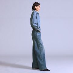 Women's Drop Barrel Jeans — Hinny Made in Japan - Medium Wash 5