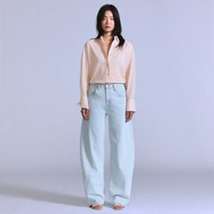 Women's Drop Barrel Jeans — Icy Barrel - Light Wash 6