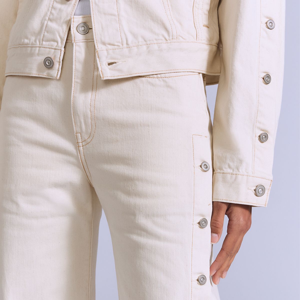 Shank Pants — Cream Cloud Moj - White