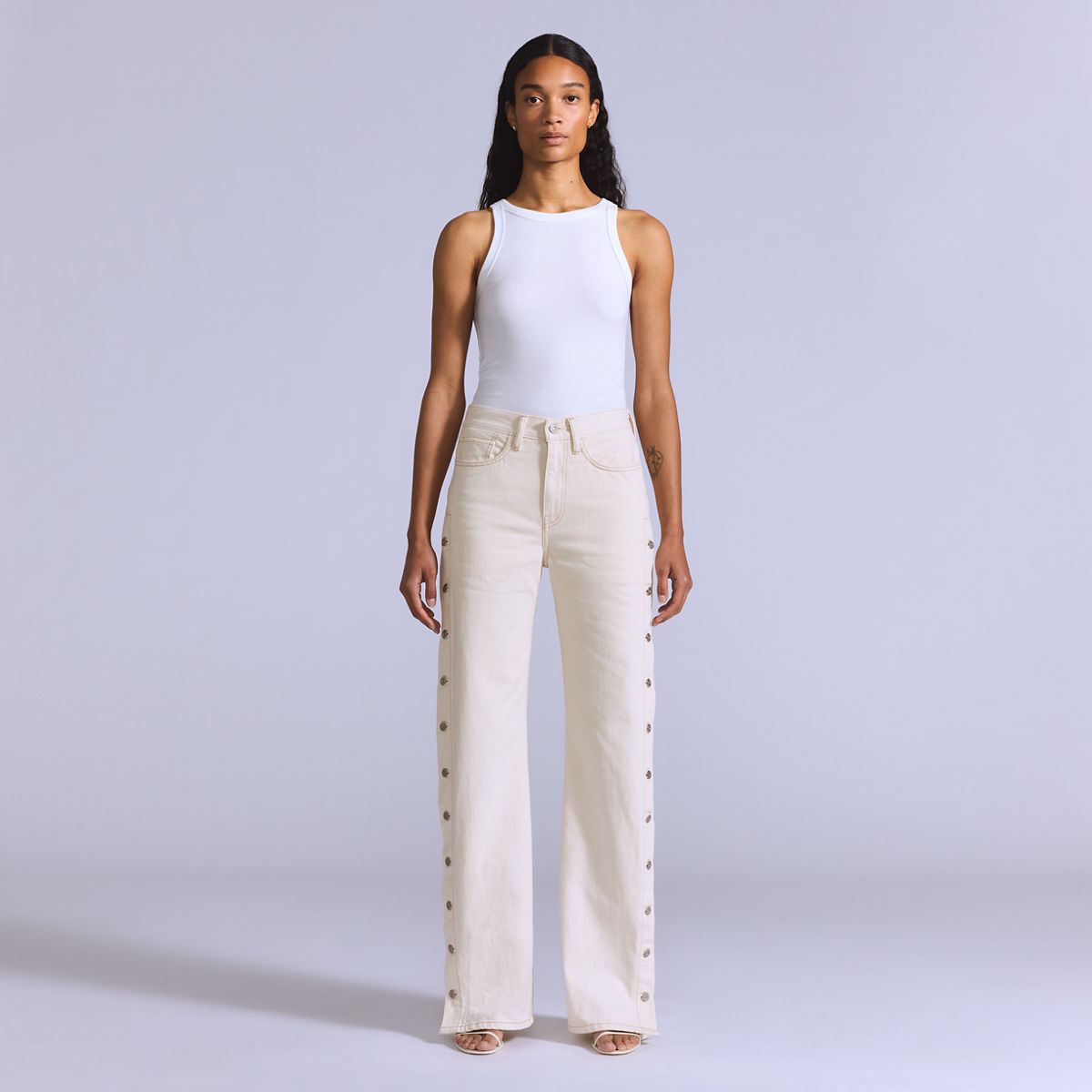 Shank Pants — Cream Cloud Moj - White