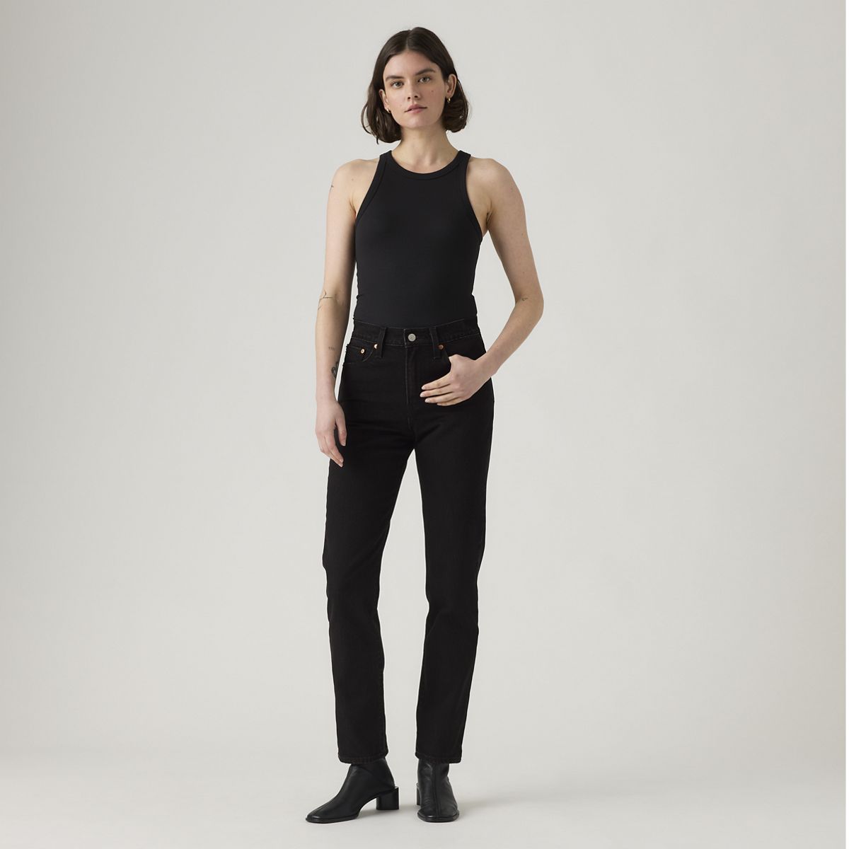 Wedgie Slim Fit Women's Jeans — She's In The Zone - Black