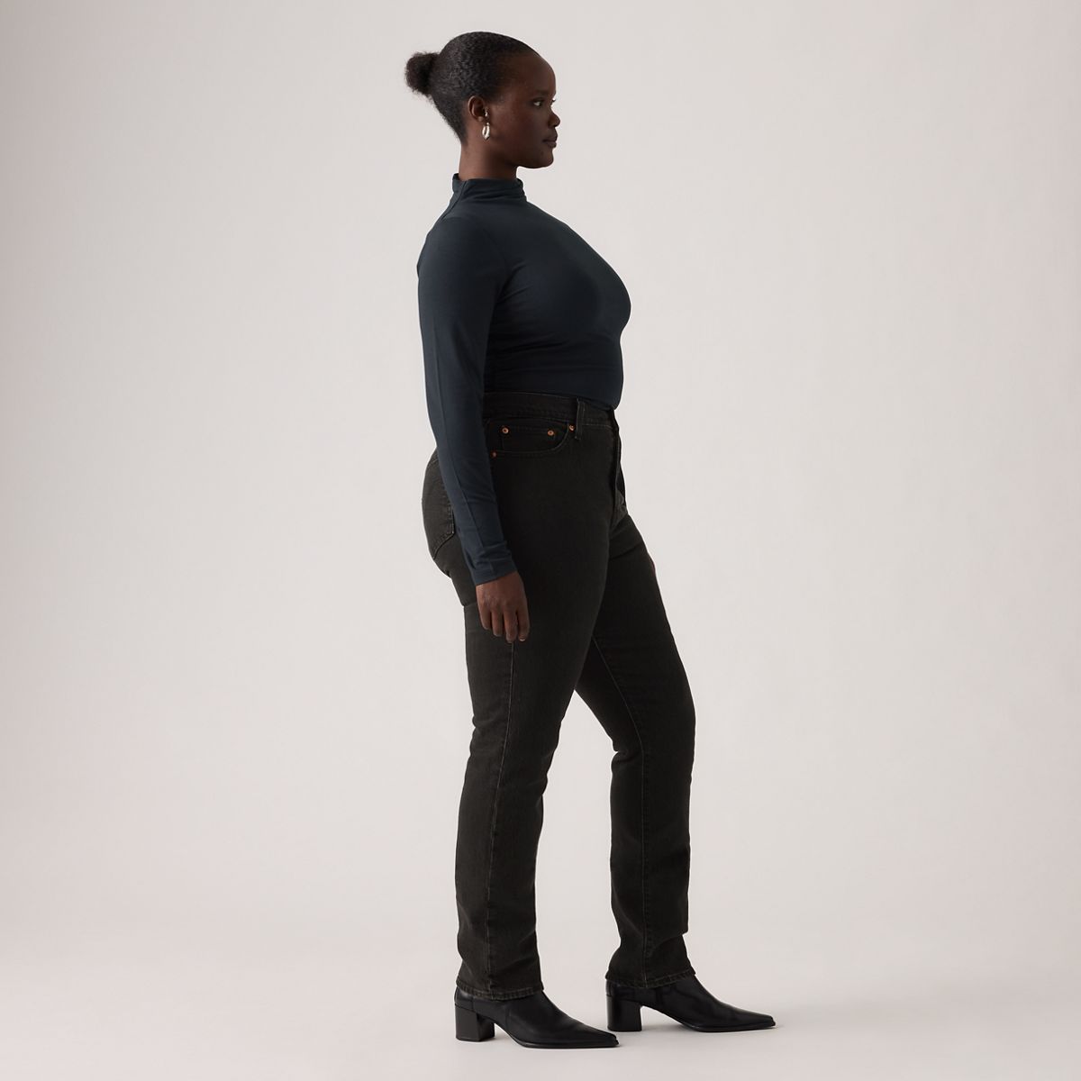 Wedgie Slim Fit Women's Jeans — She's In The Zone - Black