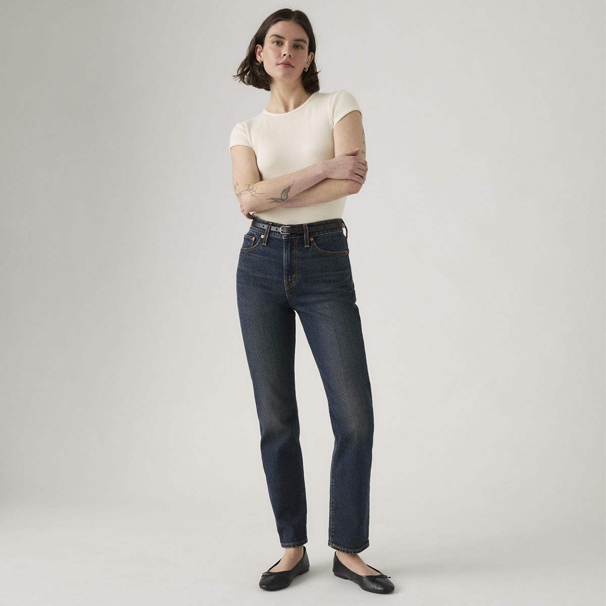 Wedgie Slim Fit Women's Jeans — Parallel Life - Dark Wash