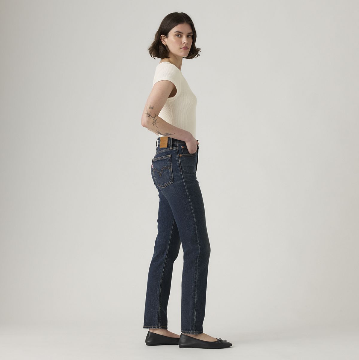Wedgie Slim Fit Women's Jeans — Parallel Life - Dark Wash