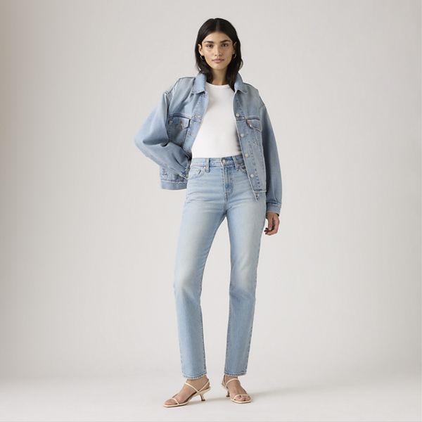Wedgie Slim Fit Women's Jeans — First In Line - Light Wash