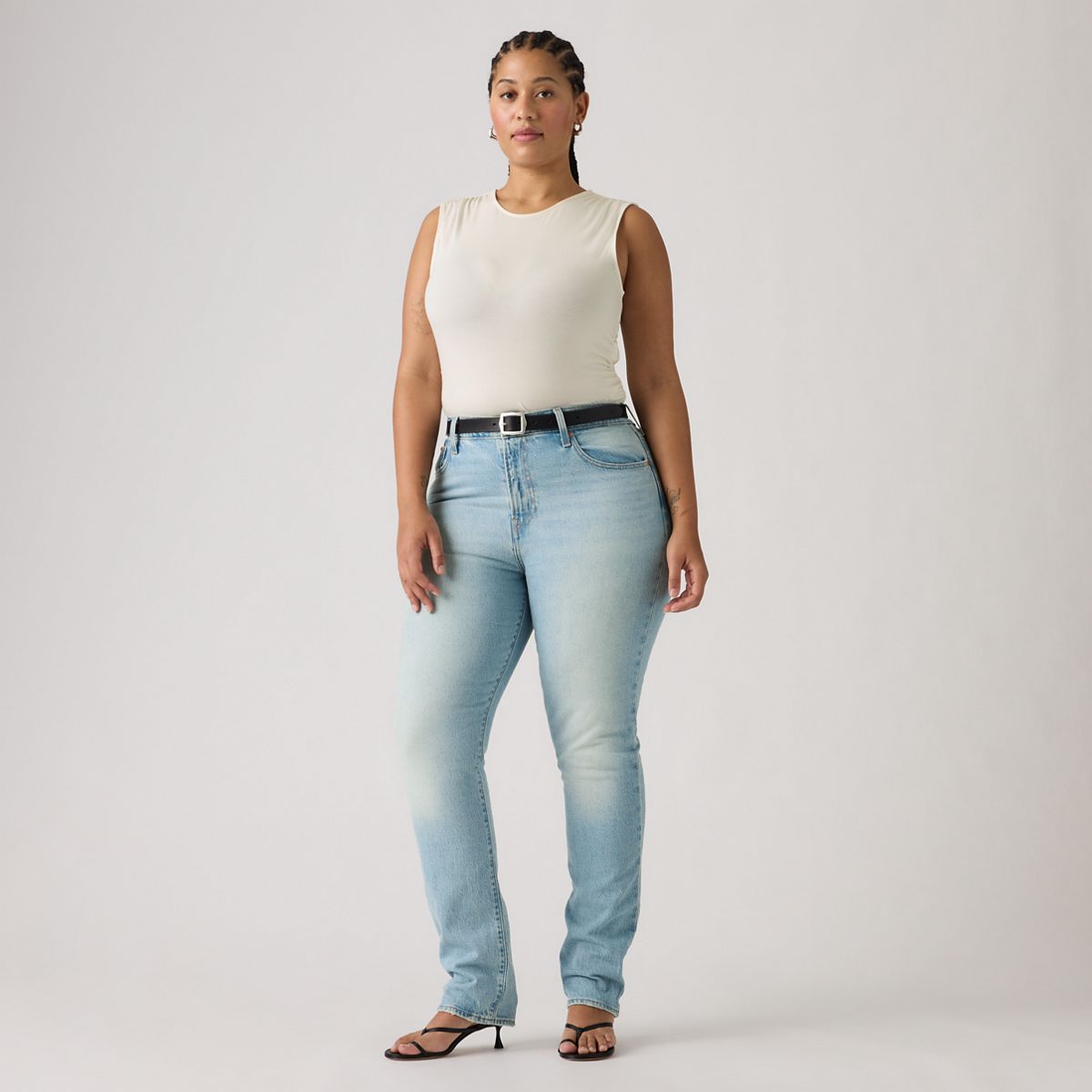 Wedgie Slim Fit Women's Jeans — First In Line - Light Wash