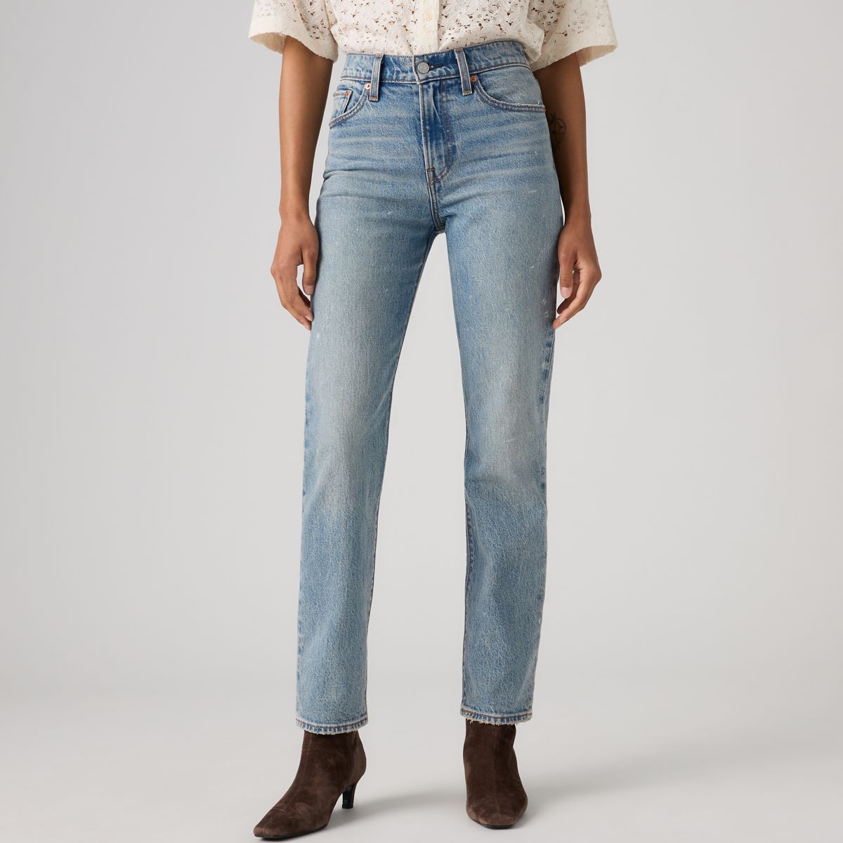 Wedgie Slim Fit Women's Jeans — Hi And Welcome Psk Str - Medium Wash