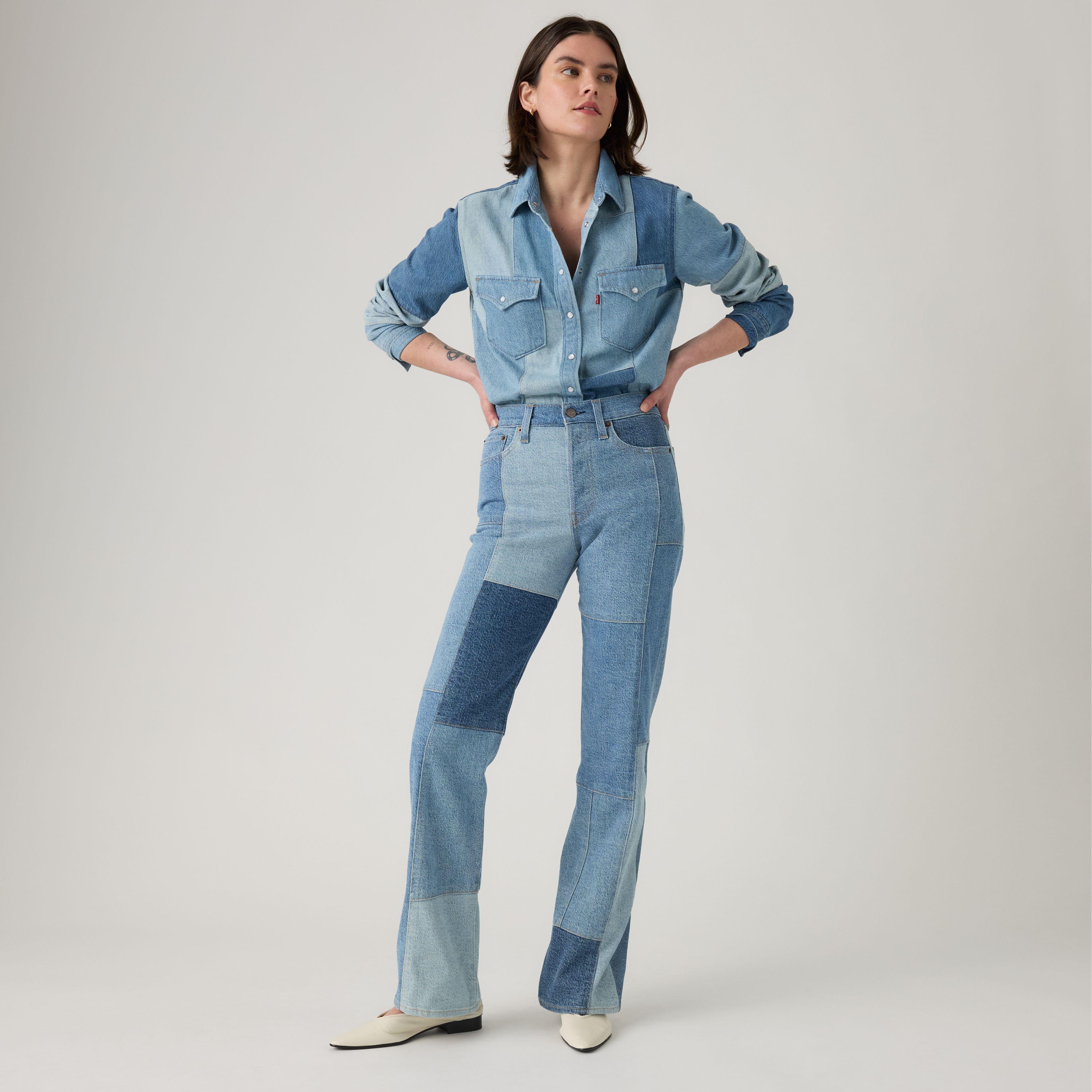 Wedgie Bootcut Patchwork Women's Jeans