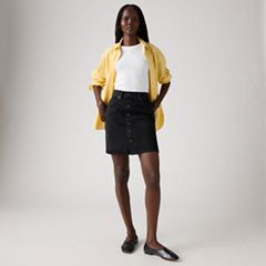 Retro Button Front Skirt — Open Mind - Black 1