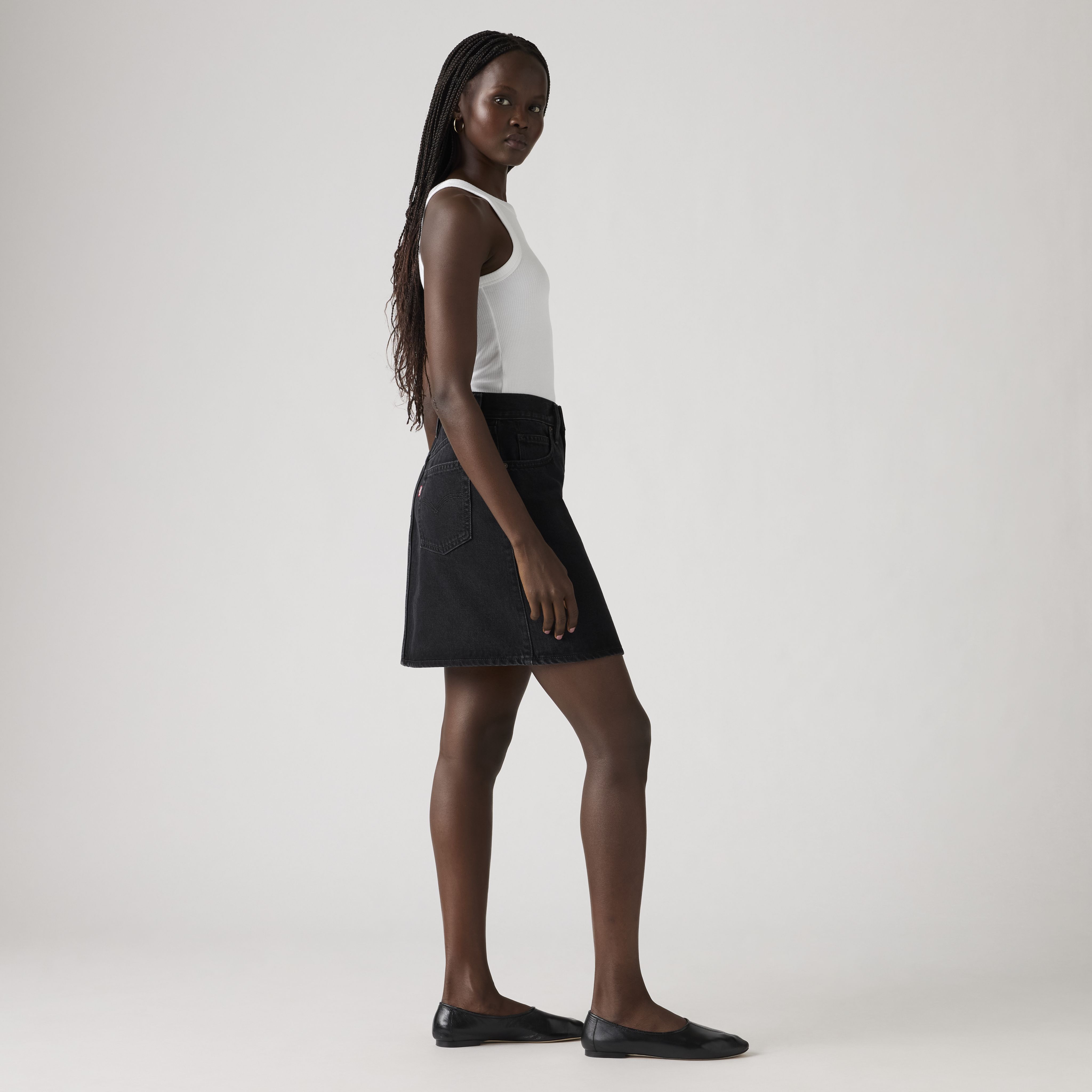 Retro Button Front Skirt 4