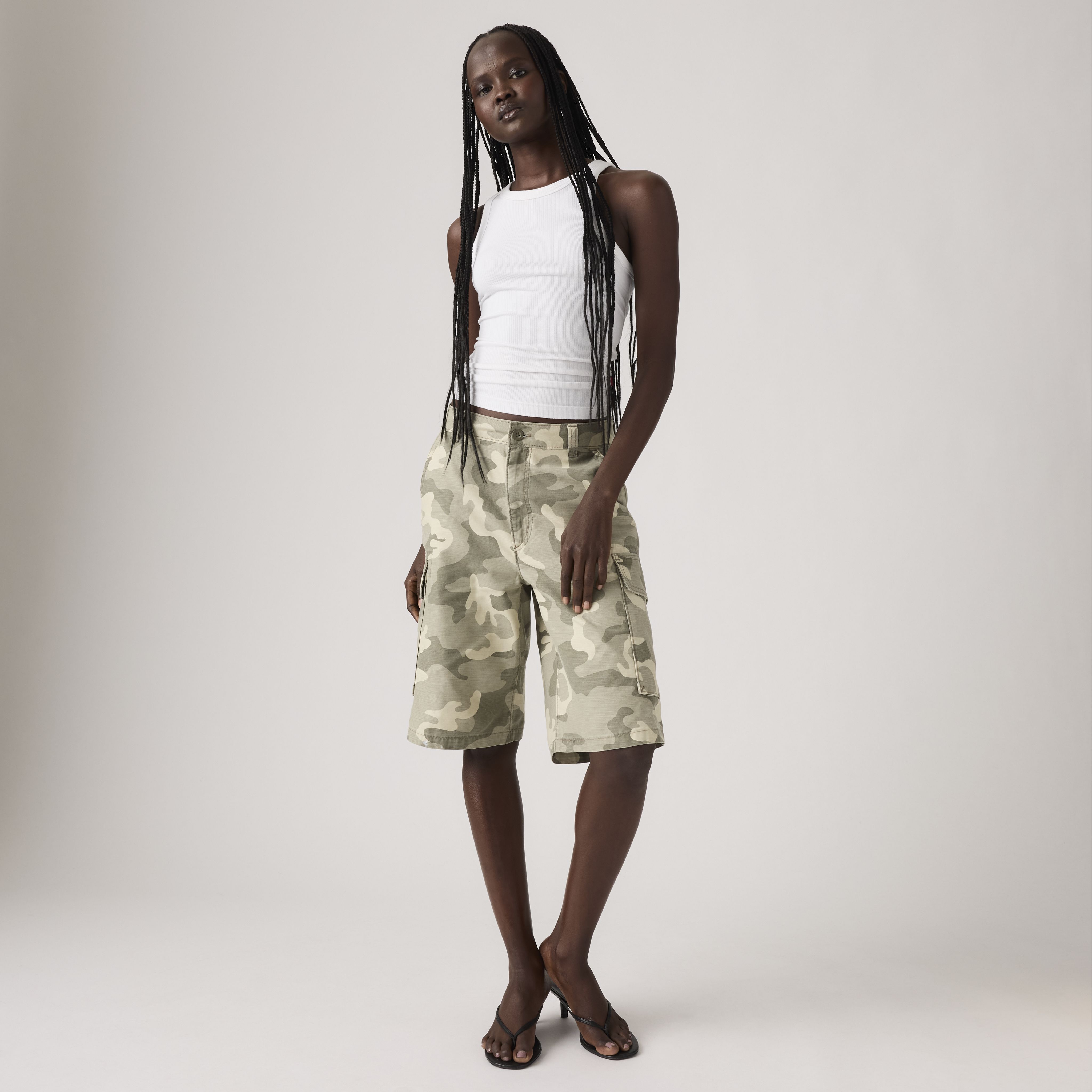Baggy Dad Cargo Women's Shorts 1