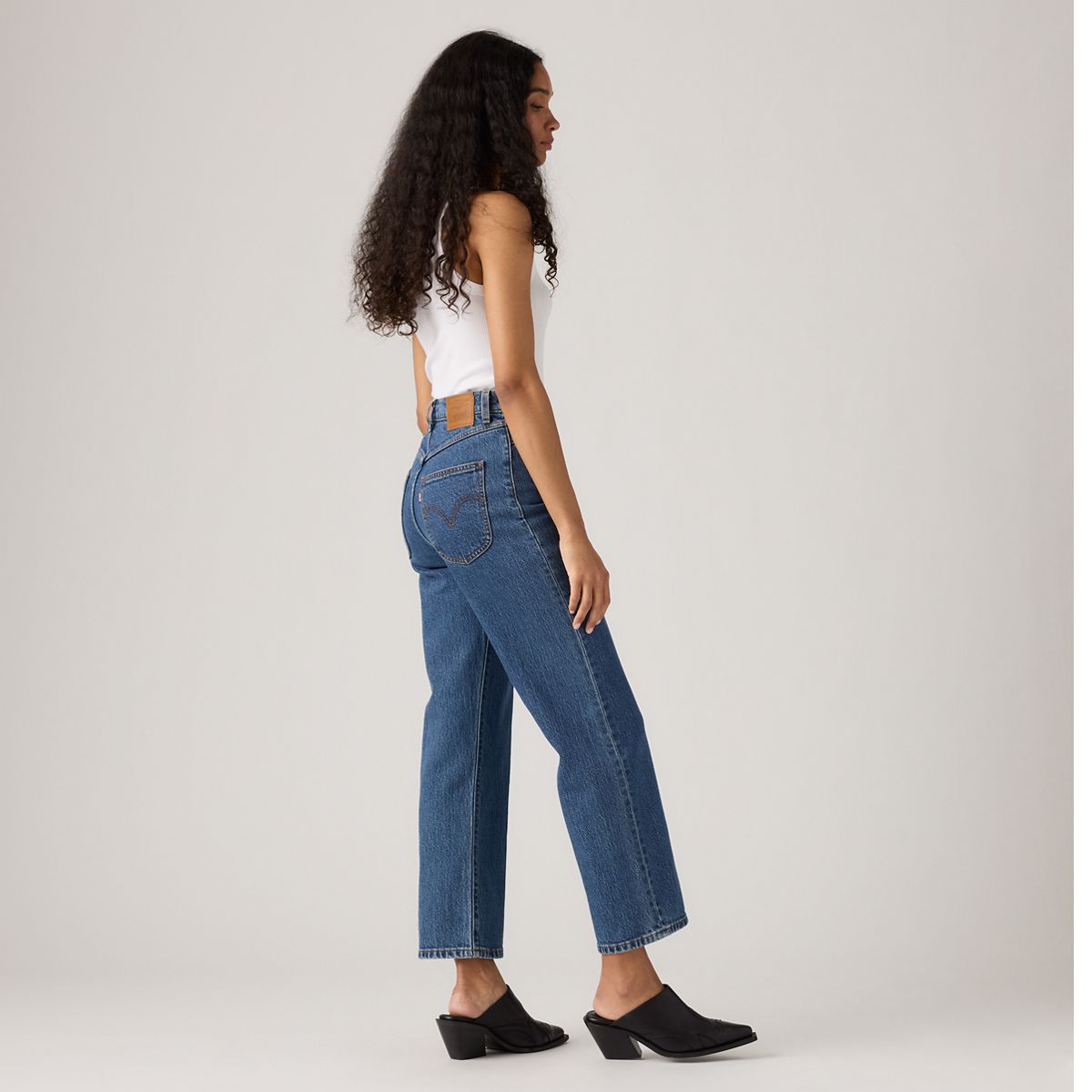 Ribcage Western Yoke Women's Jeans — Valley View Stone - Dark Wash