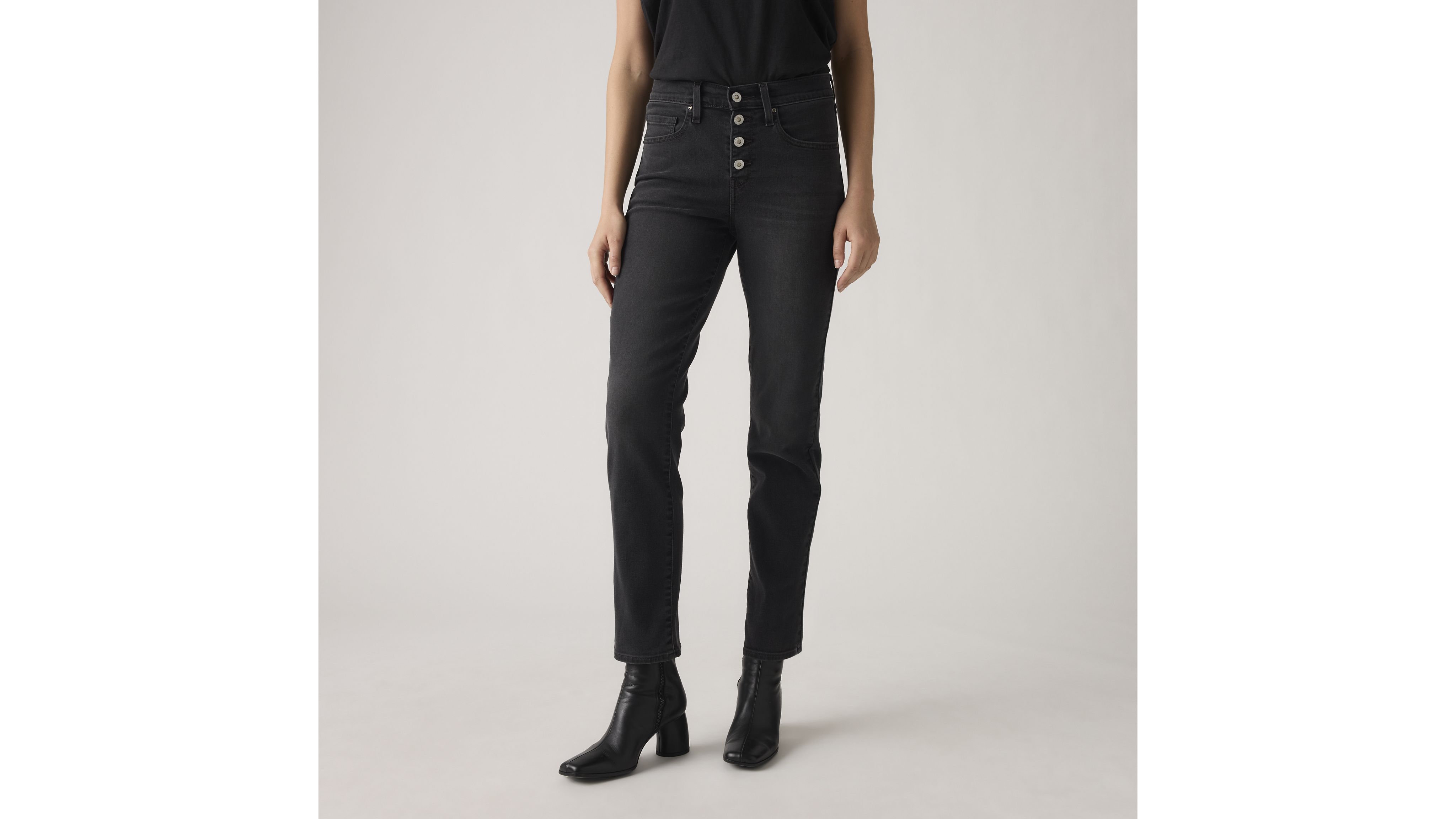 724 High Rise Button Fly Straight Women's Jeans