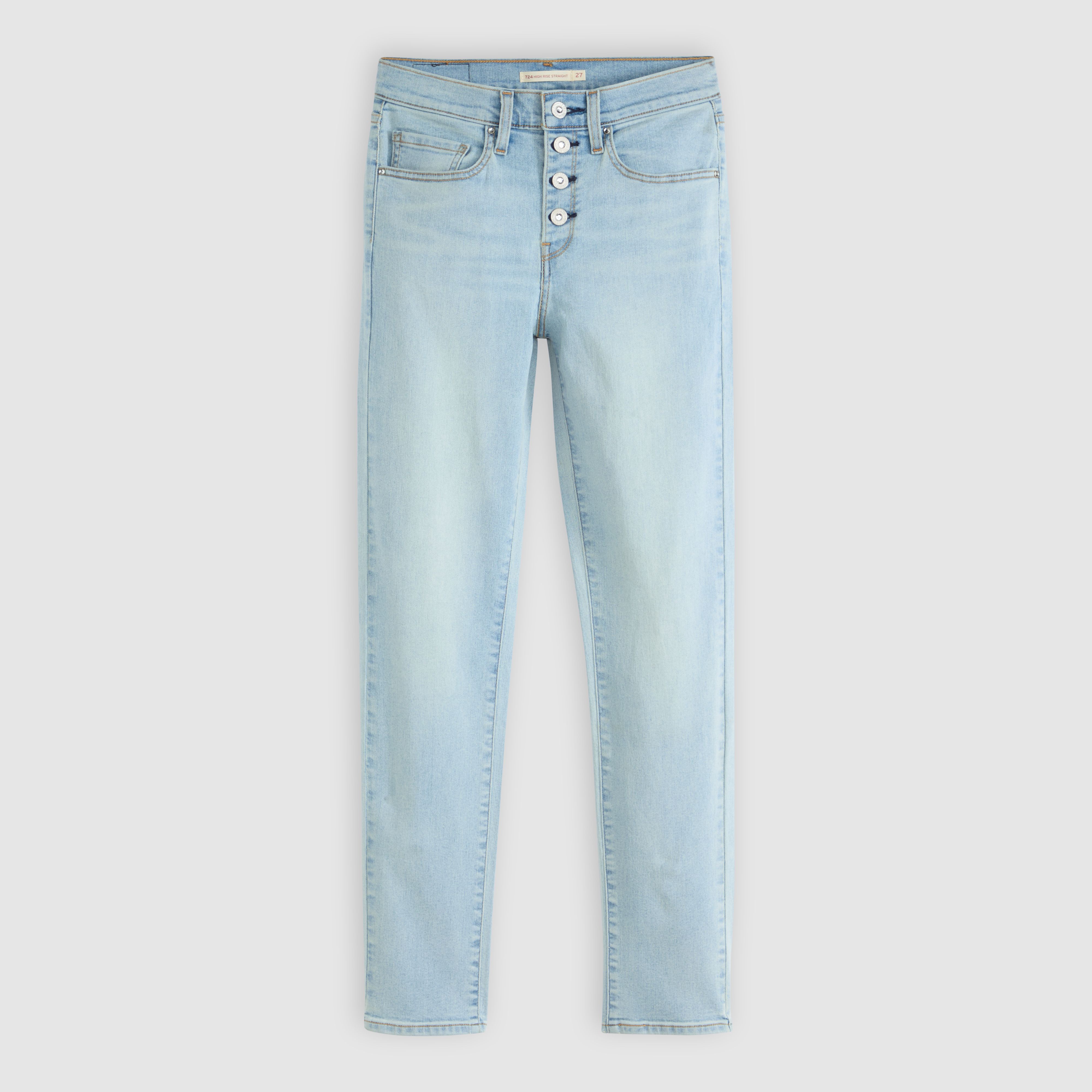 724 High Rise Button Fly Straight Women's Jeans 6