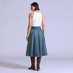 Women's Roper Skirt — Cuetil Made of Japan - Medium Wash 4