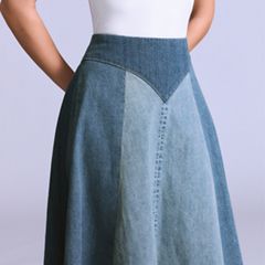 Women's Roper Skirt — Cuetil Made of Japan - Medium Wash 3