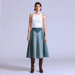Women's Roper Skirt — Cuetil Made of Japan - Medium Wash 6