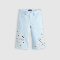 Women's Embroidered Bandit Shorts — Soft Wash Short - Medium Wash 7
