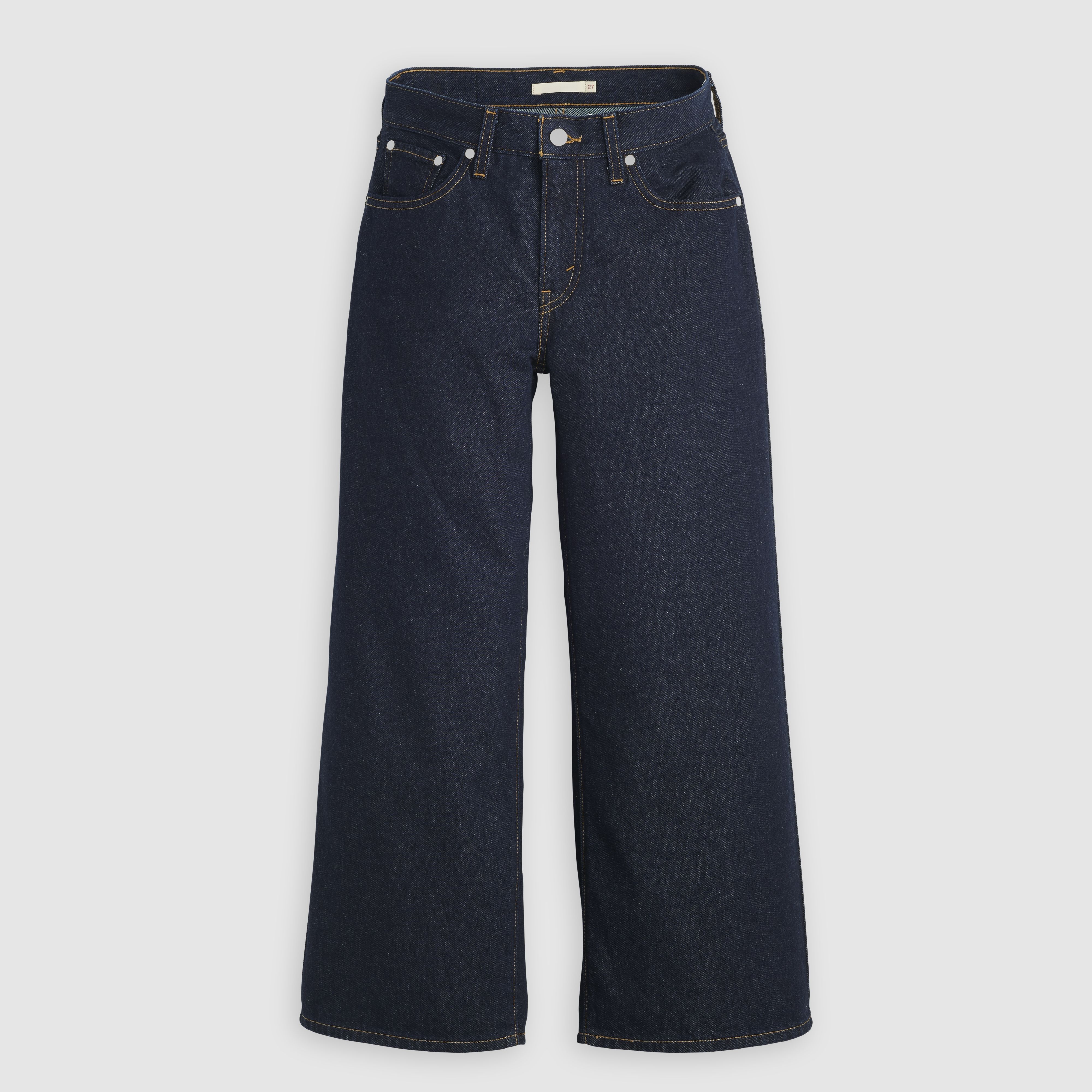 Middy ankellånga jeans med vida ben 6