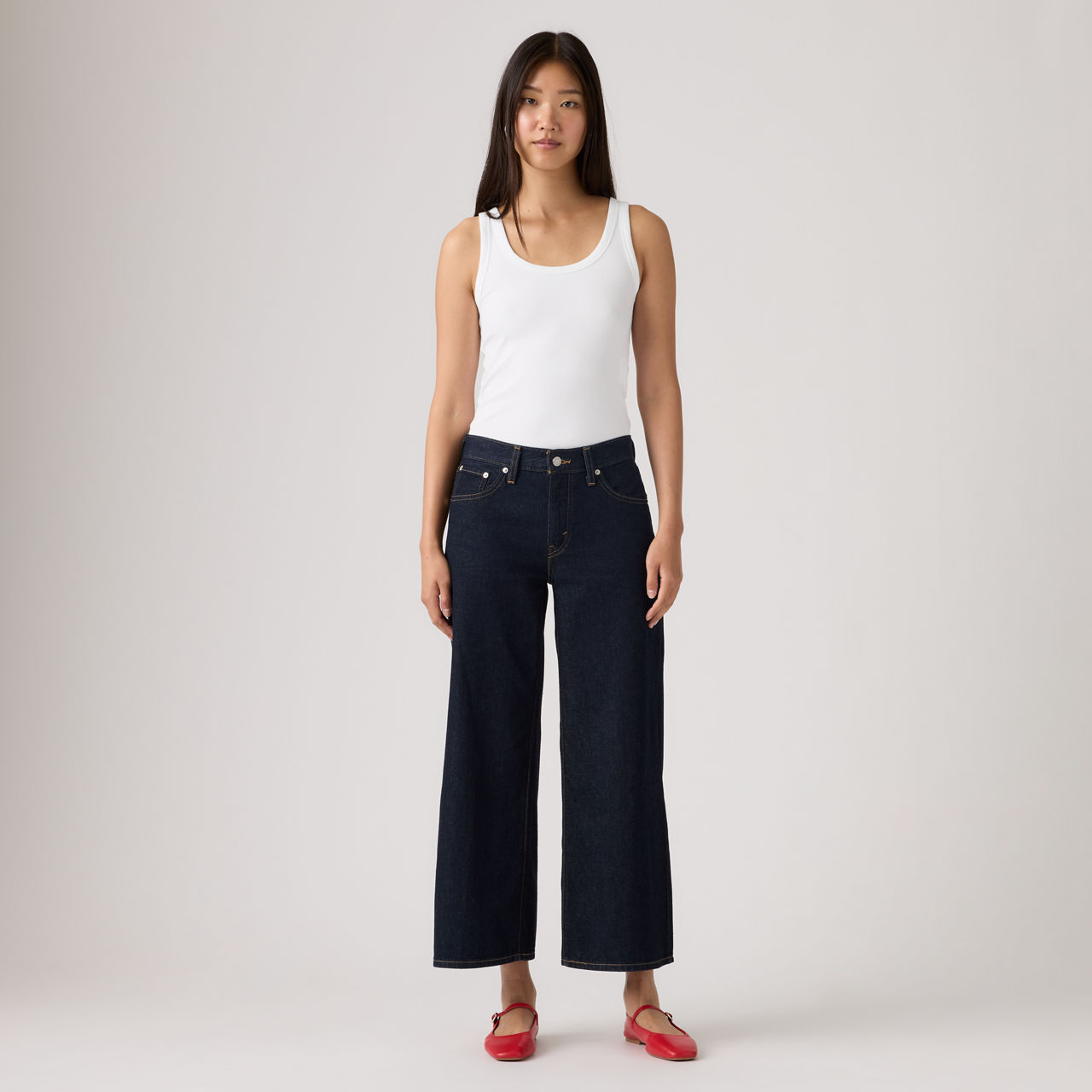 Middy Wide Leg Ankle Jeans 5