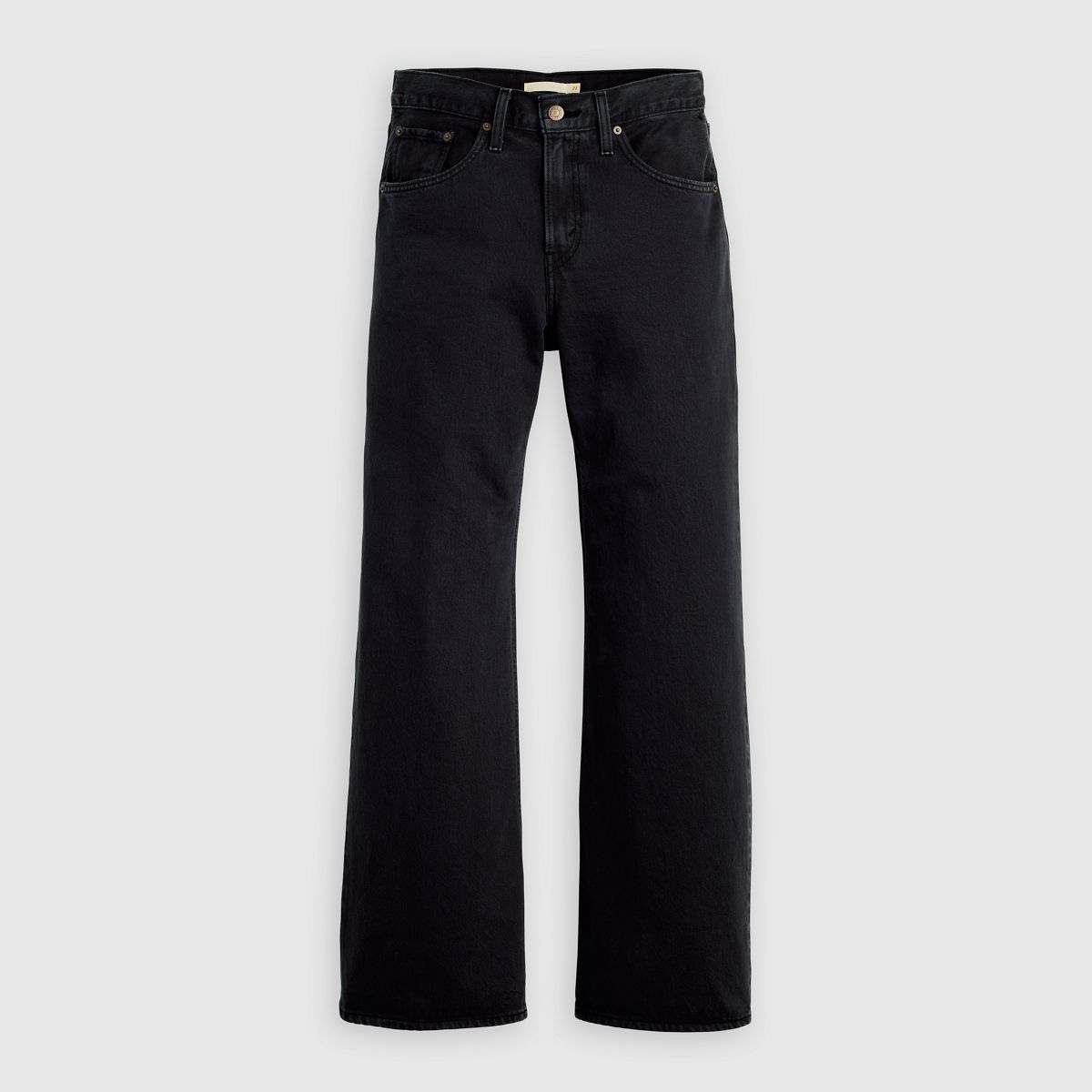 Loose Boot Women's Jeans — Chipped Black Oyster - Black
