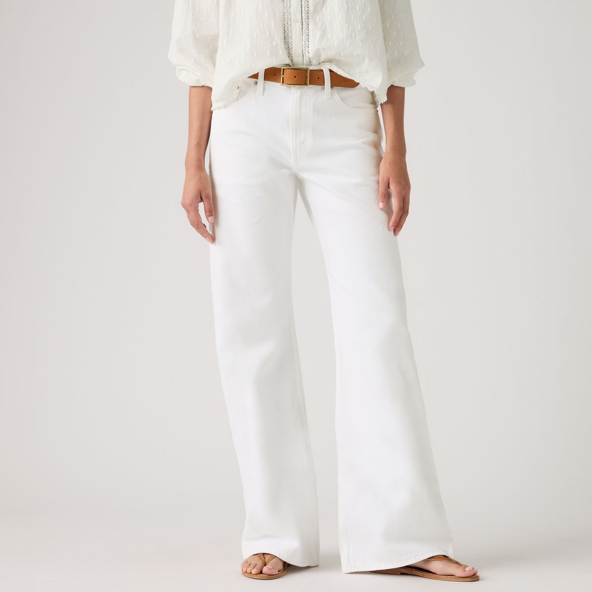 Loose Boot Women's Jeans — Tooth Fairy - White