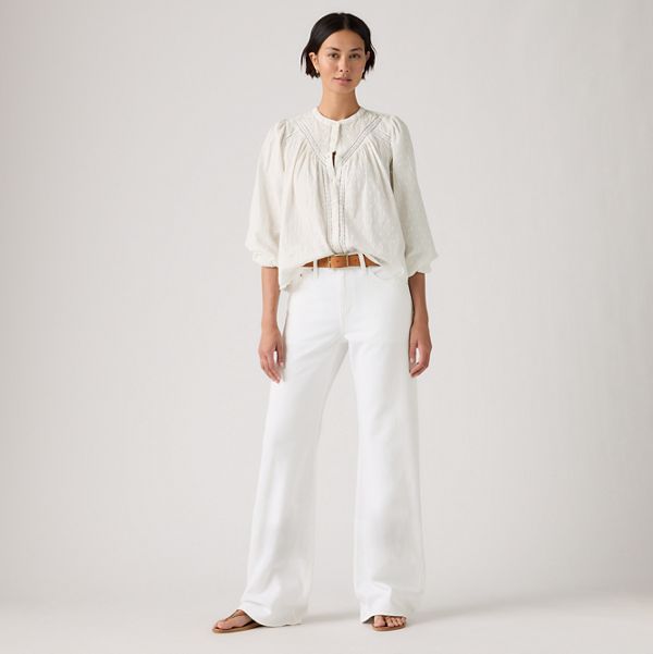 Loose Boot Women's Jeans — Tooth Fairy - White