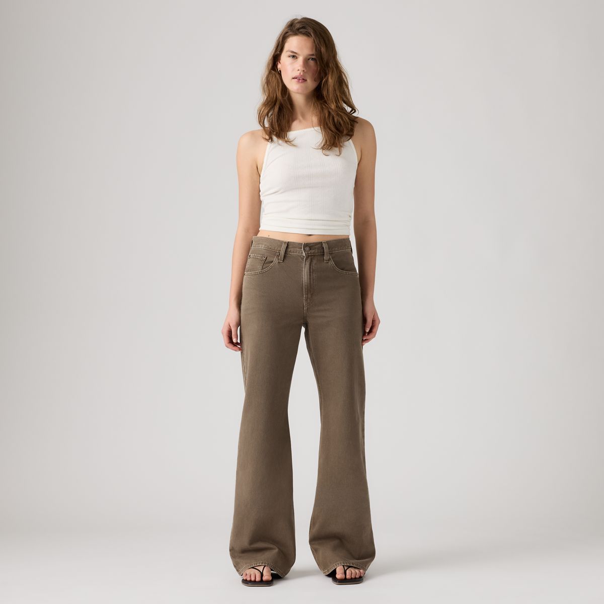 Loose Boot Women's Jeans — Washed Canteen Gd Cl - Brown