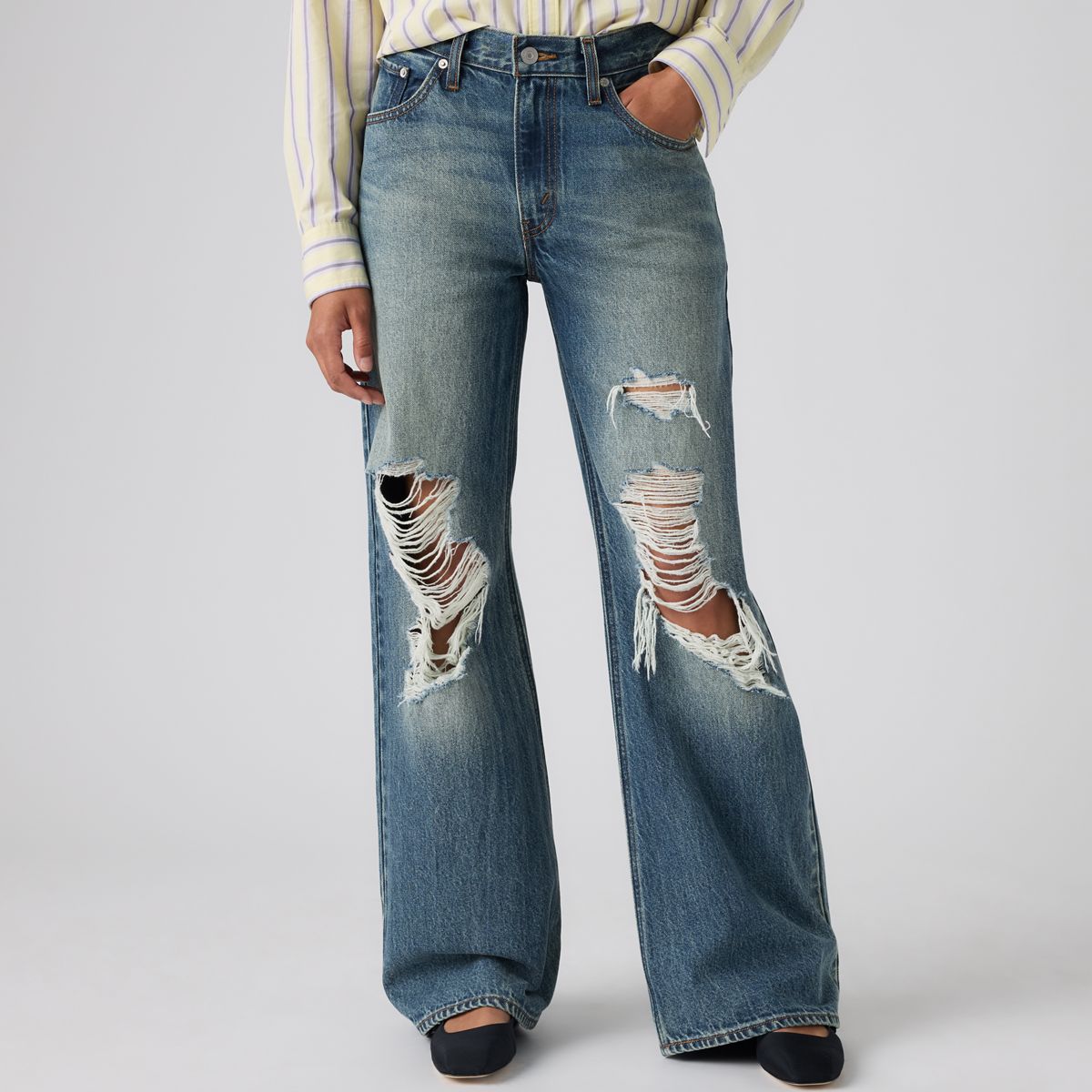 Loose Boot Women's Jeans — Well Ventilated - Medium Wash