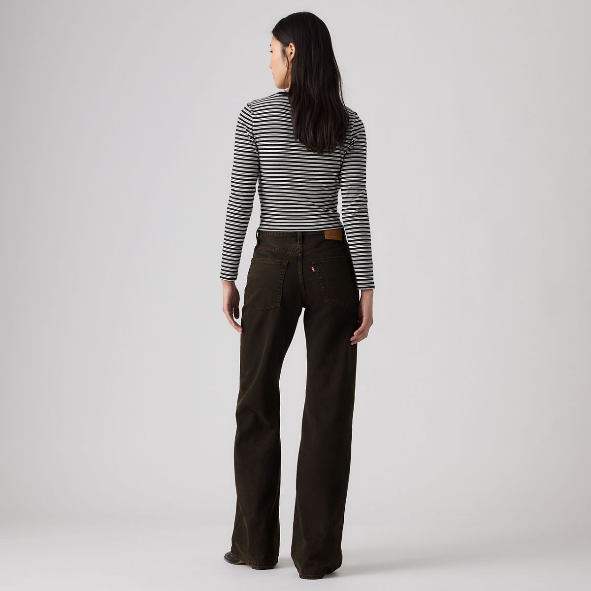 Loose Boot Women's Jeans — Over A Cup Psk - Brown