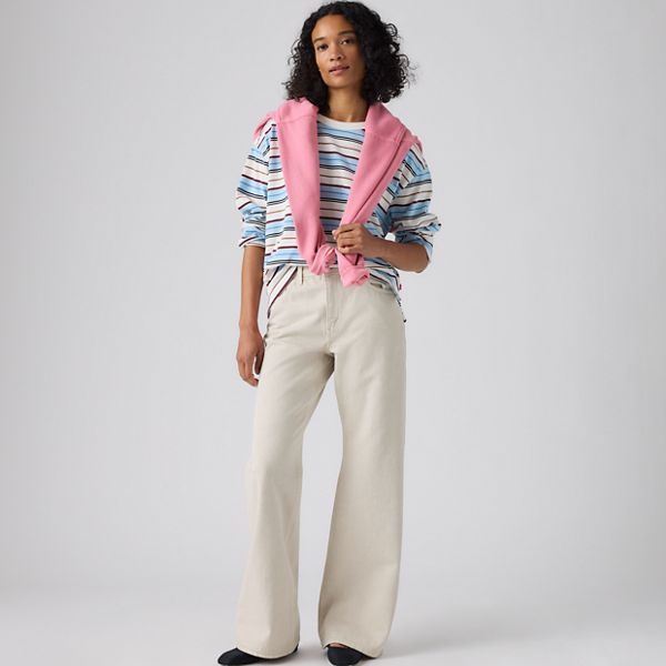 Loose Boot Women's Jeans — To The Bone - White
