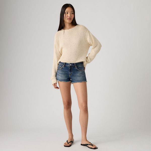Low Rise Women's Shorts — Free Lunch - Dark Wash