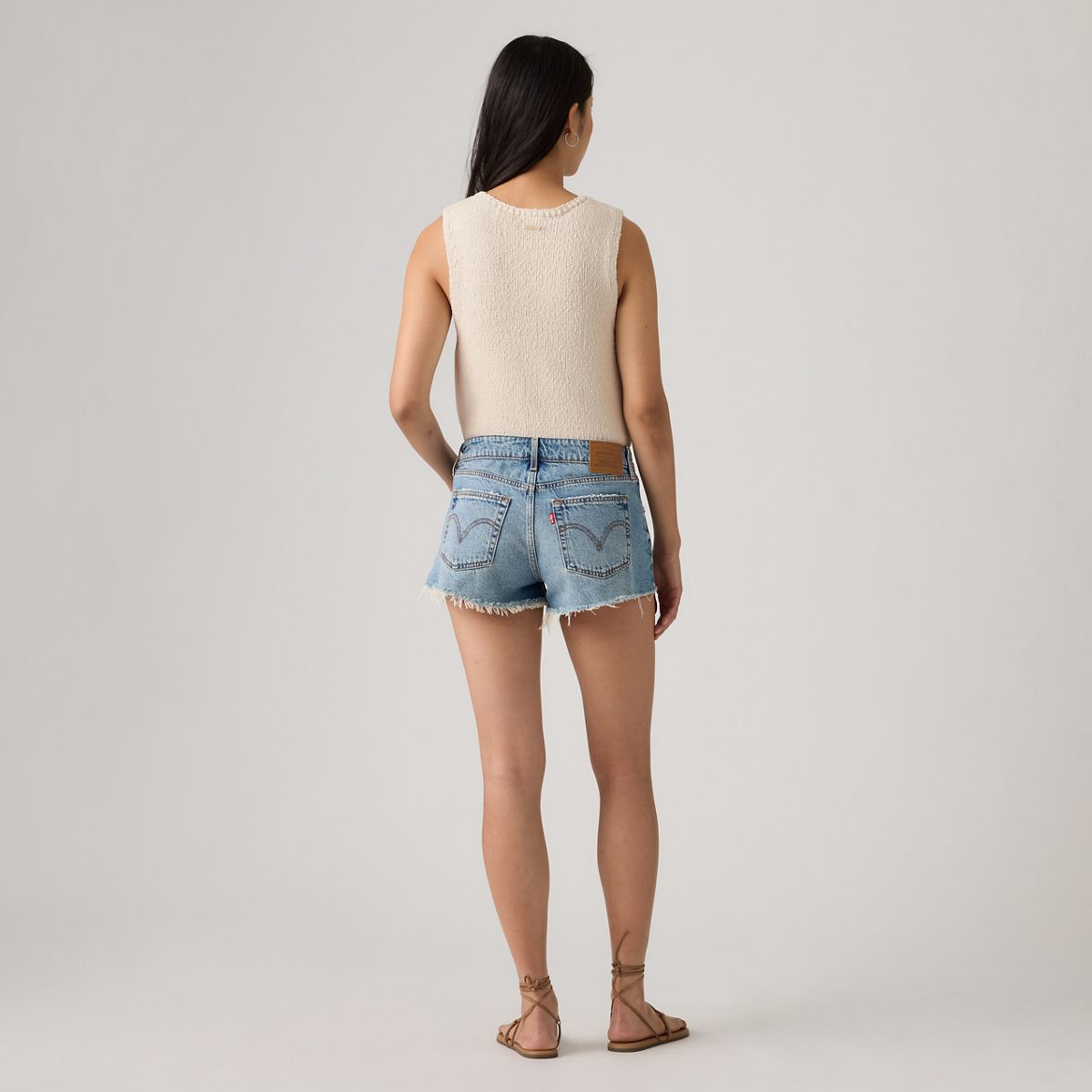 Low Rise Women's Shorts — Excuse Me - Medium Wash