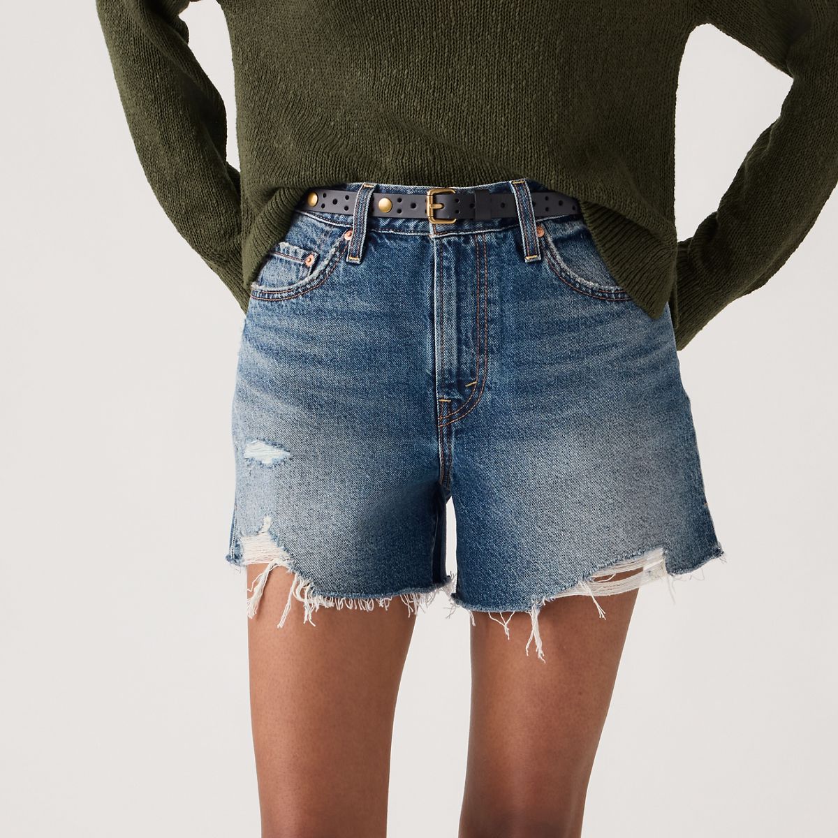 Ribcage Women's Shorts — Like It Love It - Dark Wash