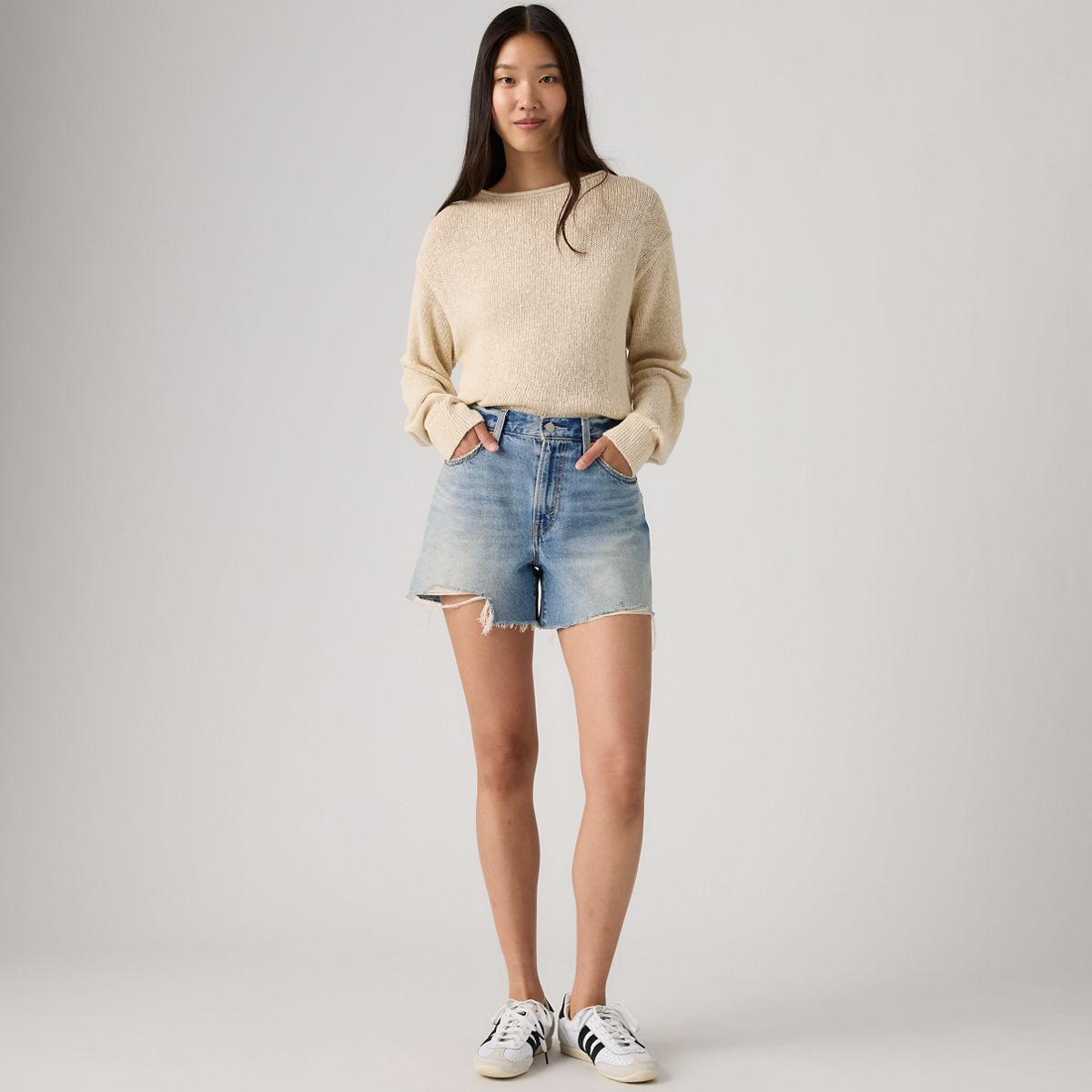 Ribcage Women's Shorts — Blow My Mind - Medium Wash