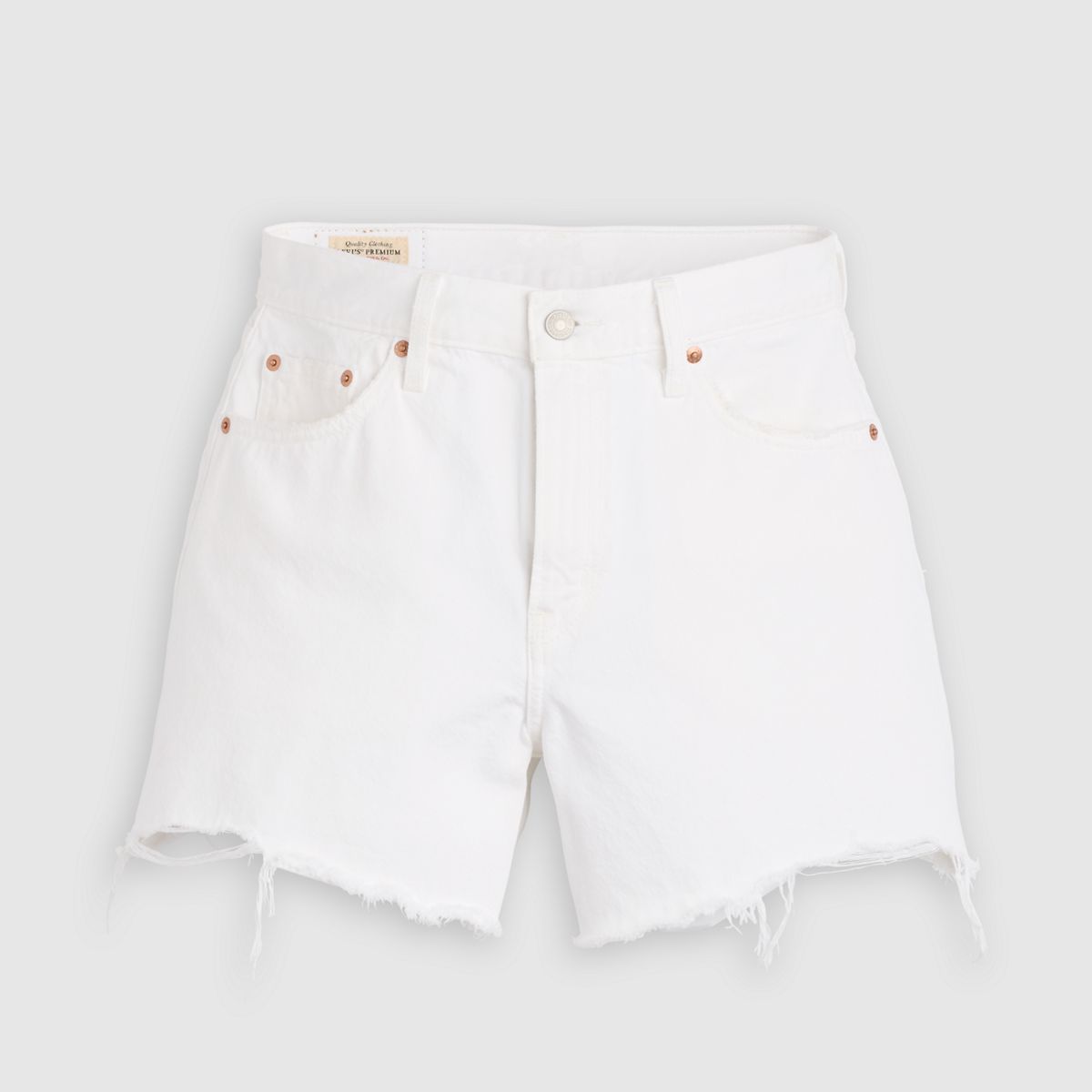 Ribcage Women's Shorts — Tooth Fairy Raw Hem - White