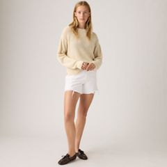 Ribcage Women's Shorts — Tooth Fairy Raw Hem - White 1