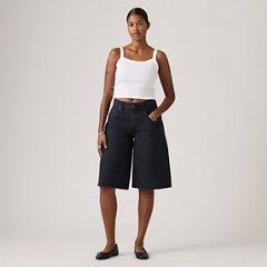 Super Baggy Women's Jorts — Chipped Black Oyster - Black 5