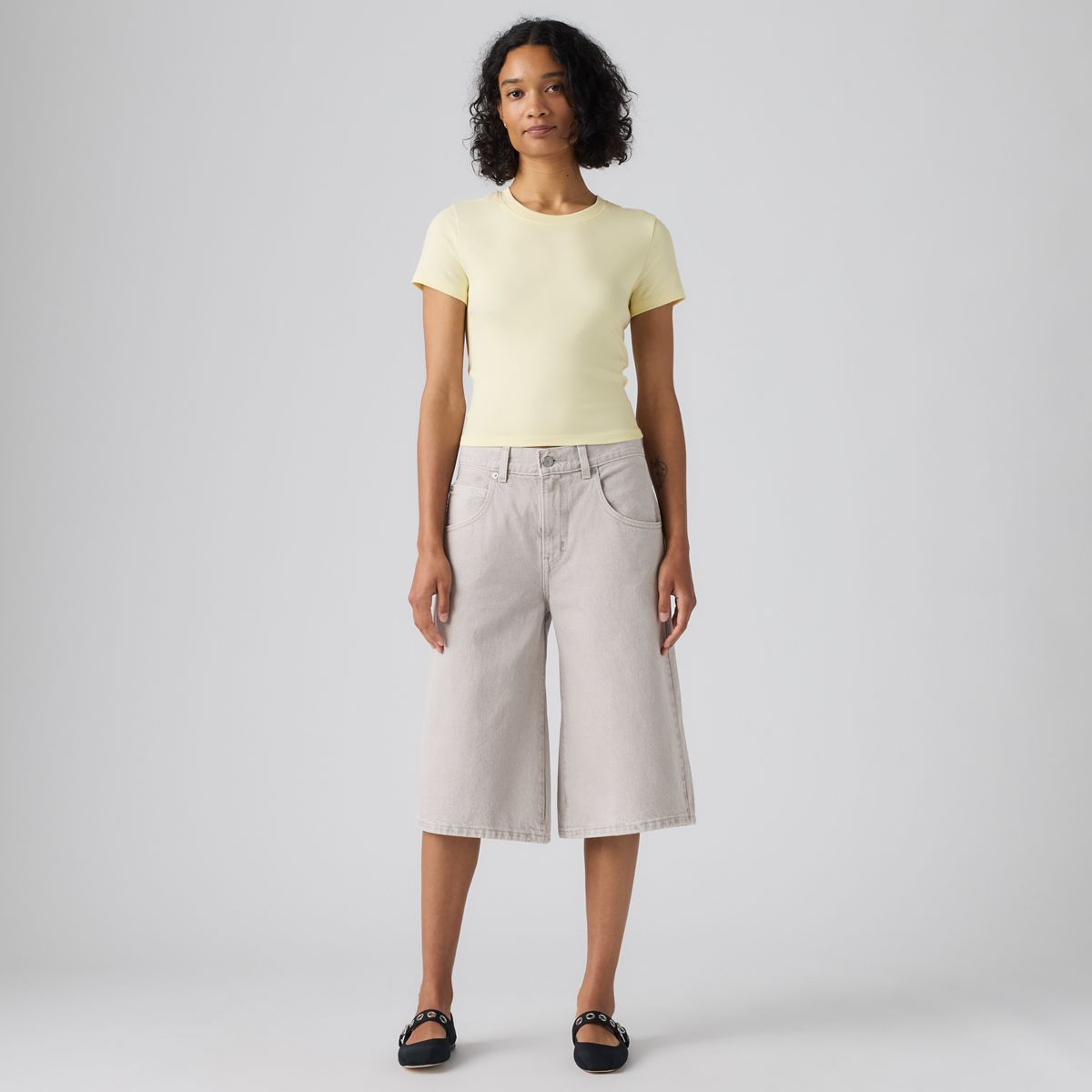 Super Baggy Women's Jorts — Pebbled Path - Grey
