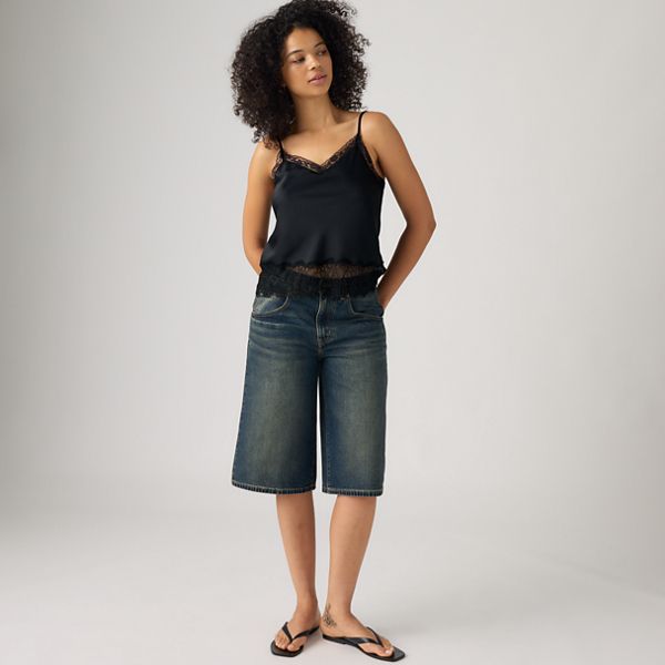 Super Baggy Women's Jorts — Happy Tale Jort - Medium Wash