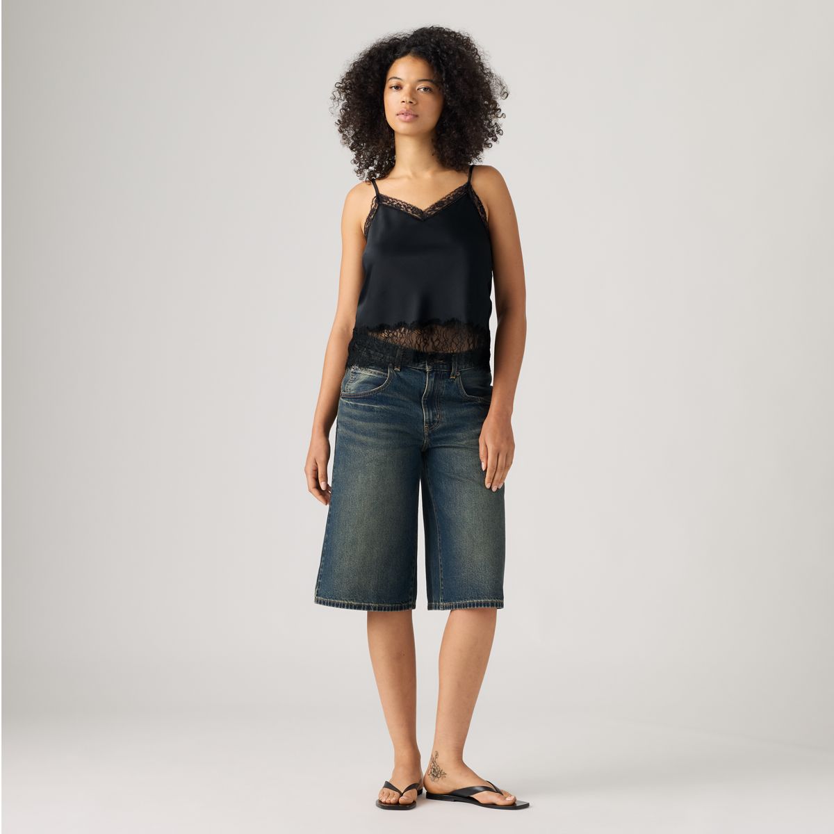 Super Baggy Women's Jorts — Happy Tale Jort - Medium Wash