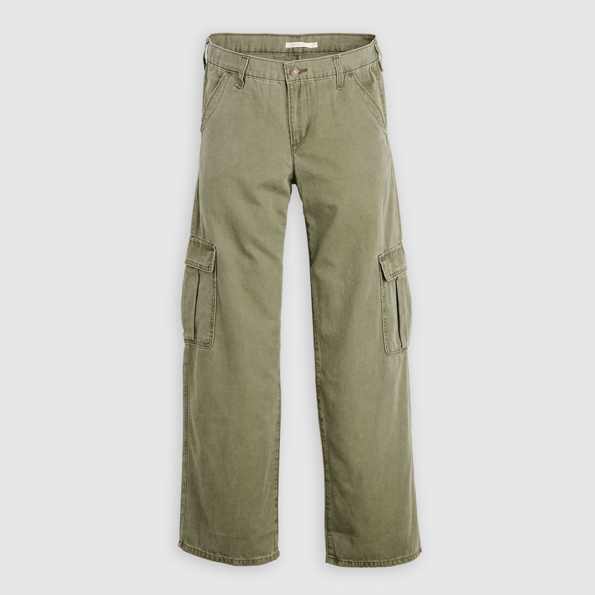 Superlow Loose Women's Cargo Pants — Ivy Green Pigment - Green