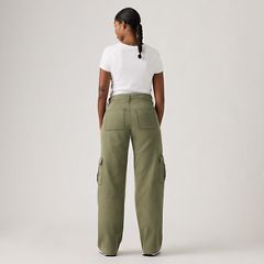 Superlow Loose Women's Cargo Pants — Ivy Green Pigment - Green 3