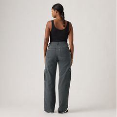 Superlow Loose Women's Cargo Pants — Meteorite Pigment - Blue 3