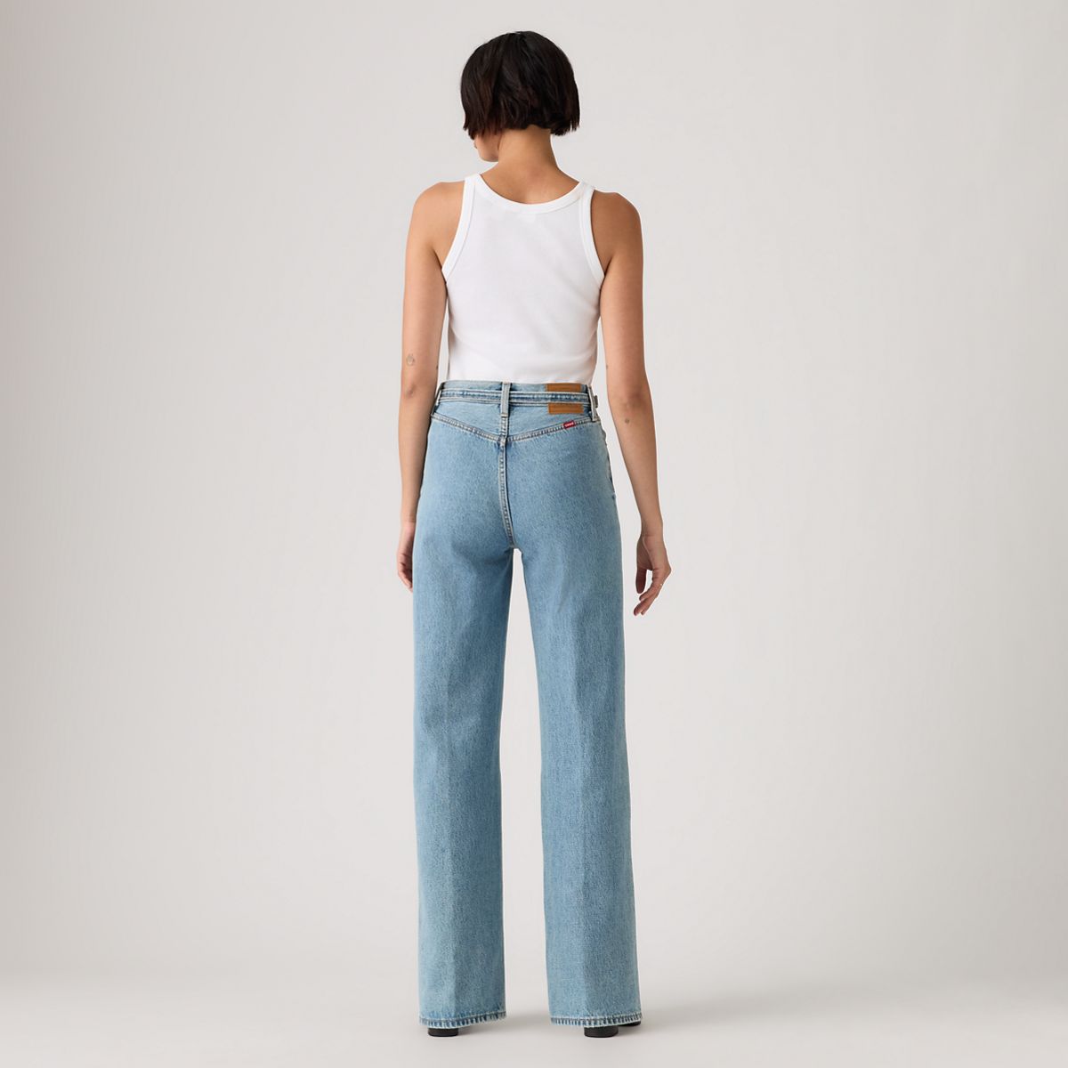 Ribcage Wide-Leg Belted Women's Jeans — Multiple Options - Medium Wash