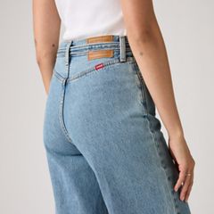 Ribcage Wide-Leg Belted Women's Jeans — Multiple Options - Medium Wash 2