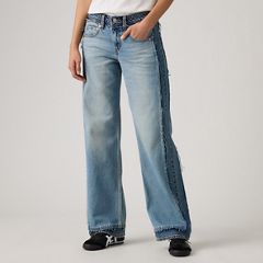 Deconstructed Low Loose Women's Jeans — Upon Reflection - Medium Wash 2