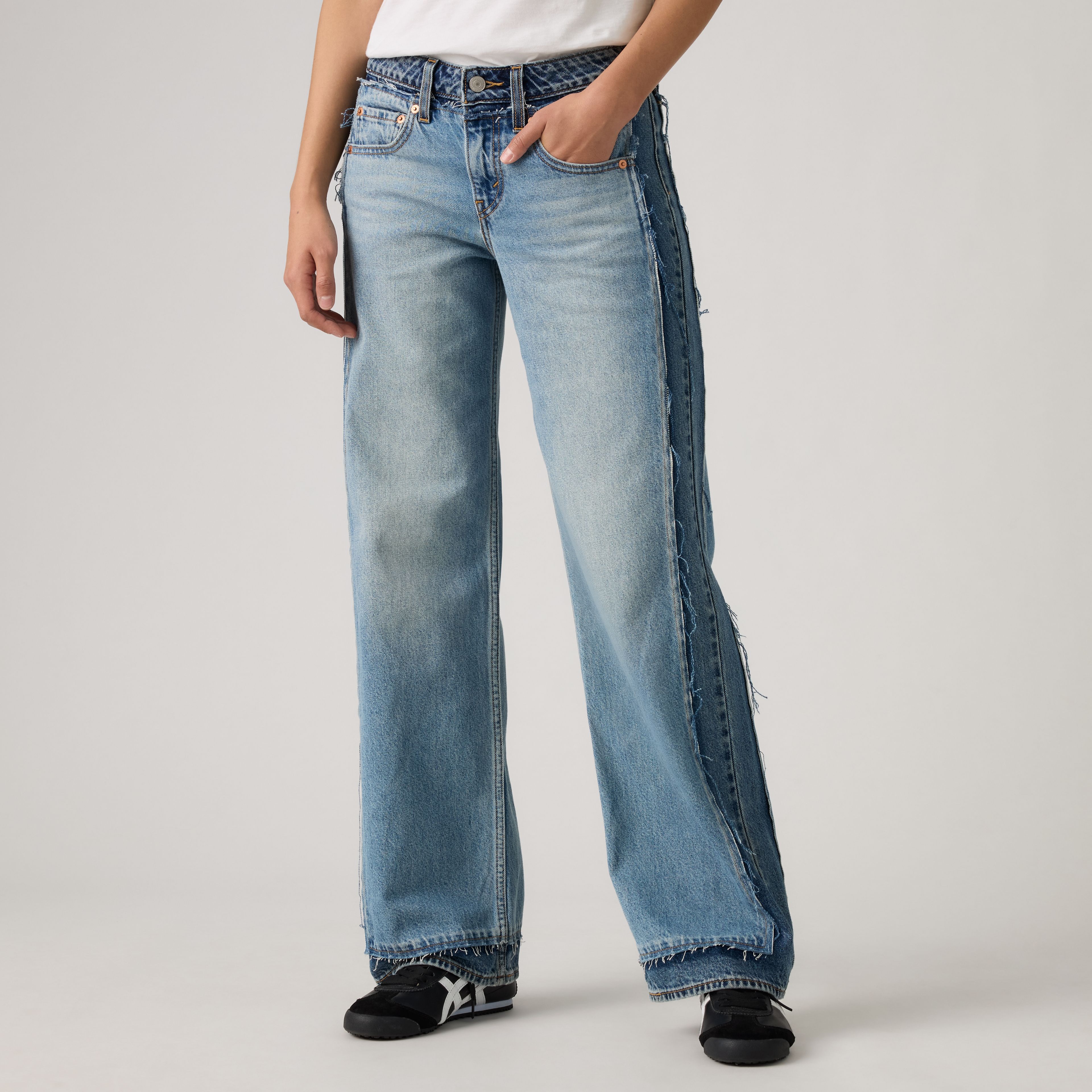 Deconstructed Low Loose Women's Jeans